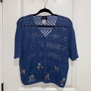 Blue Crochet like Top